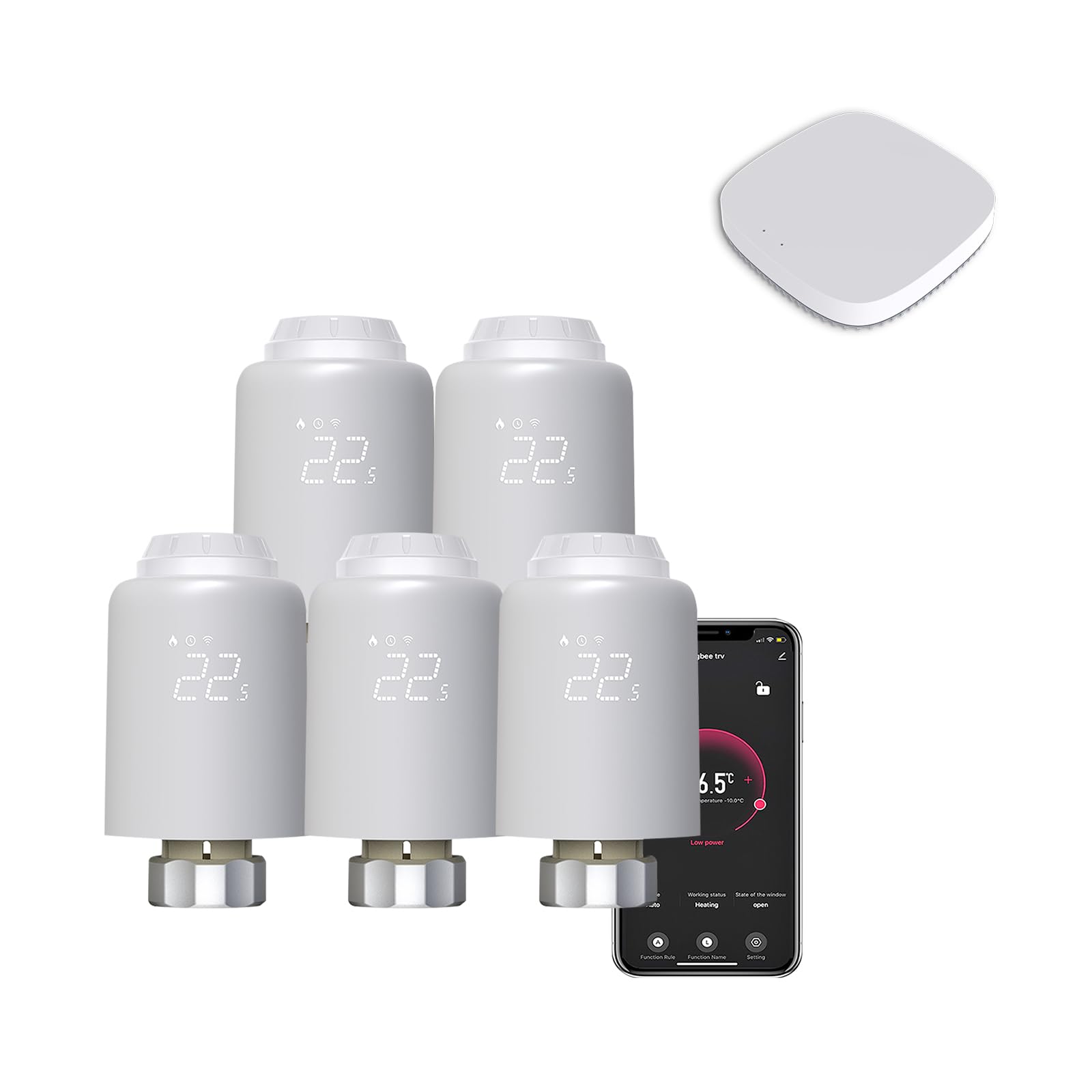 Zigbee Smart Thermostatic Radiator Valve, Supporta il controllo remoto tramite app smart life