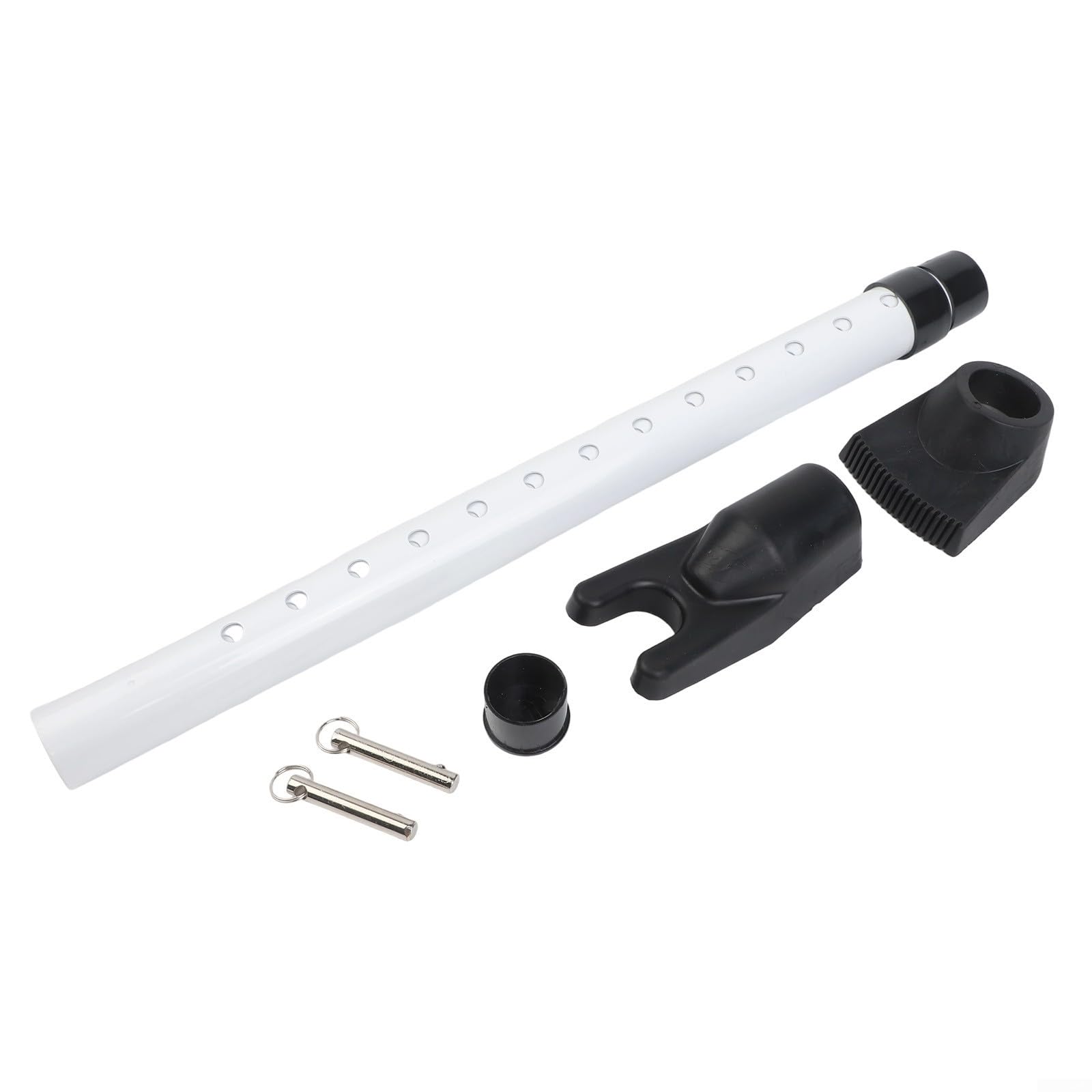 Barre de sécurité réglable en fer pour porte d'entrée 59 à 125 cm, sécurité améliorée pour portes avant et coulissantes, barre de support blanche
