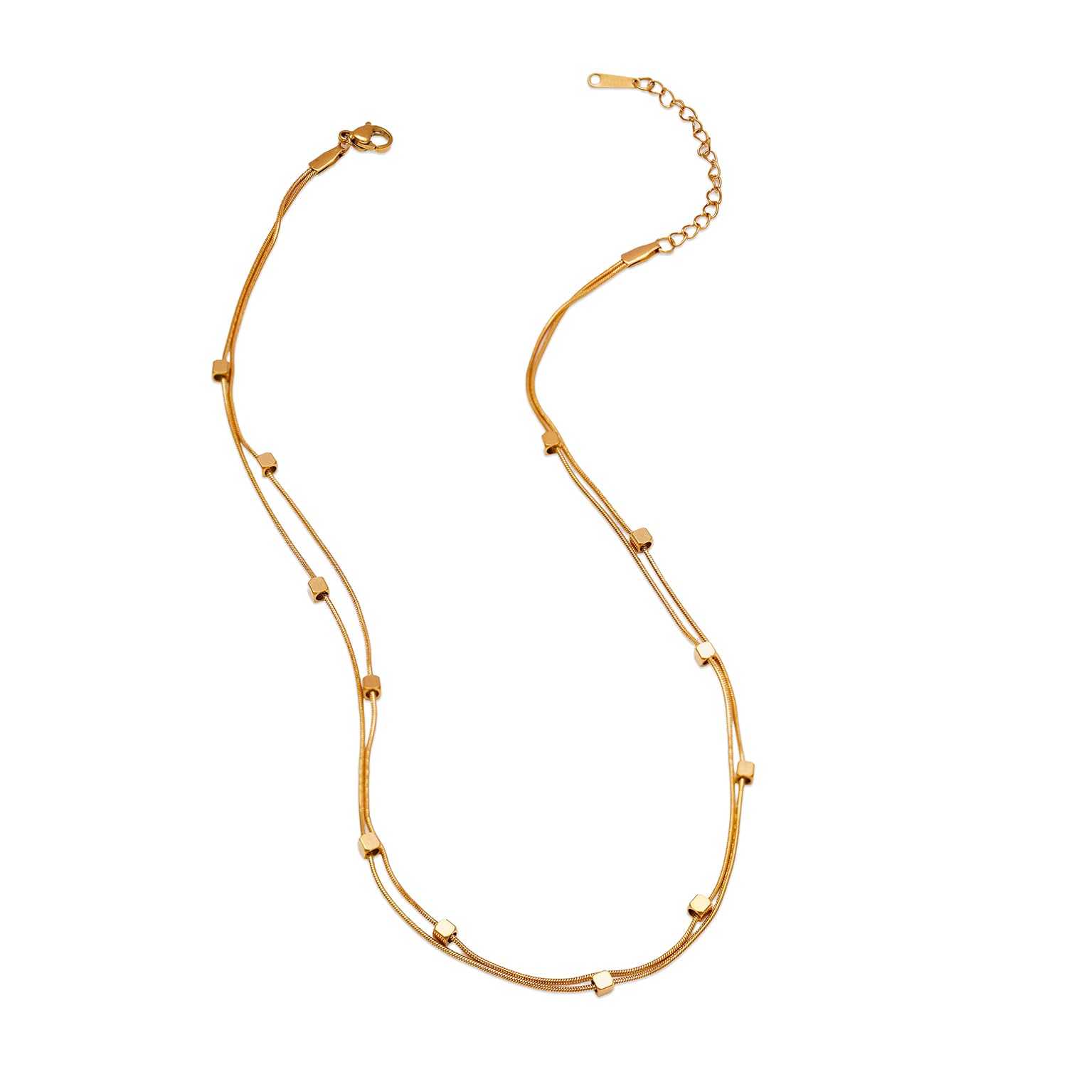 rubans Demi Fine Gold Toned Stainless Steel Necklace Chain for Women Western Minimal Anti Tarnish Daily & Party Style Trendy Gift Jewellery-picture-7