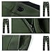 BWBIKE Outdoor Wanderhose Fleece Gefütterte Trekkinghose Winddichte Softshellhose Winter Warm Wasserabweisende Sporthose mit Reißverschlusstaschen， Armee Grün，EU L = Tag XL