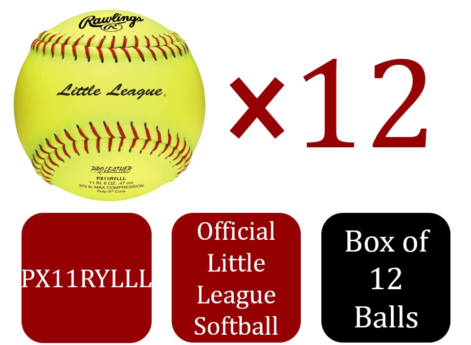 Rawlings | OFFICIAL LITTLE LEAGUE Fastpitch Softballs | PX11RYLL | 11" | 12 Count - image 2