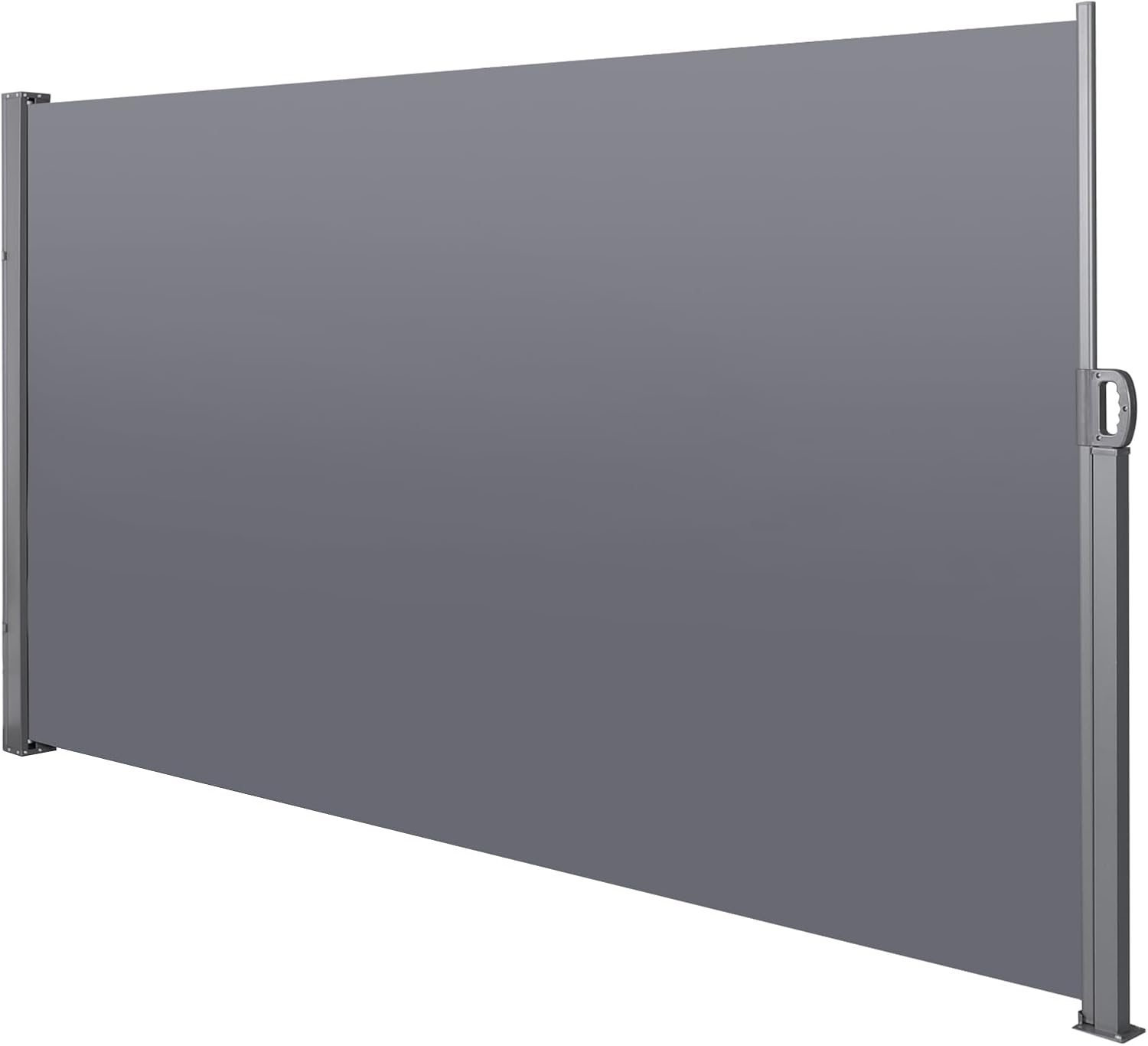 138" x 71" Retractable Side Awning, Outdoor Retractable Privacy Screen, Waterproof & UV-Resistant Retractable Fence Shade for Patio, Deck (Gray)