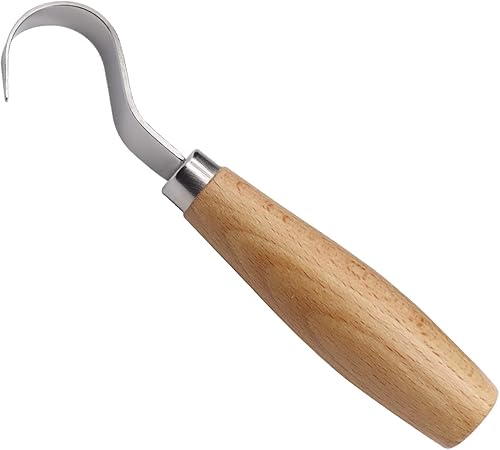 Herramienta de tallado de cuchillo con gancho de madera para tallar cucharas, tazones, tazas torcidas para talladores profesionales de cucharas y