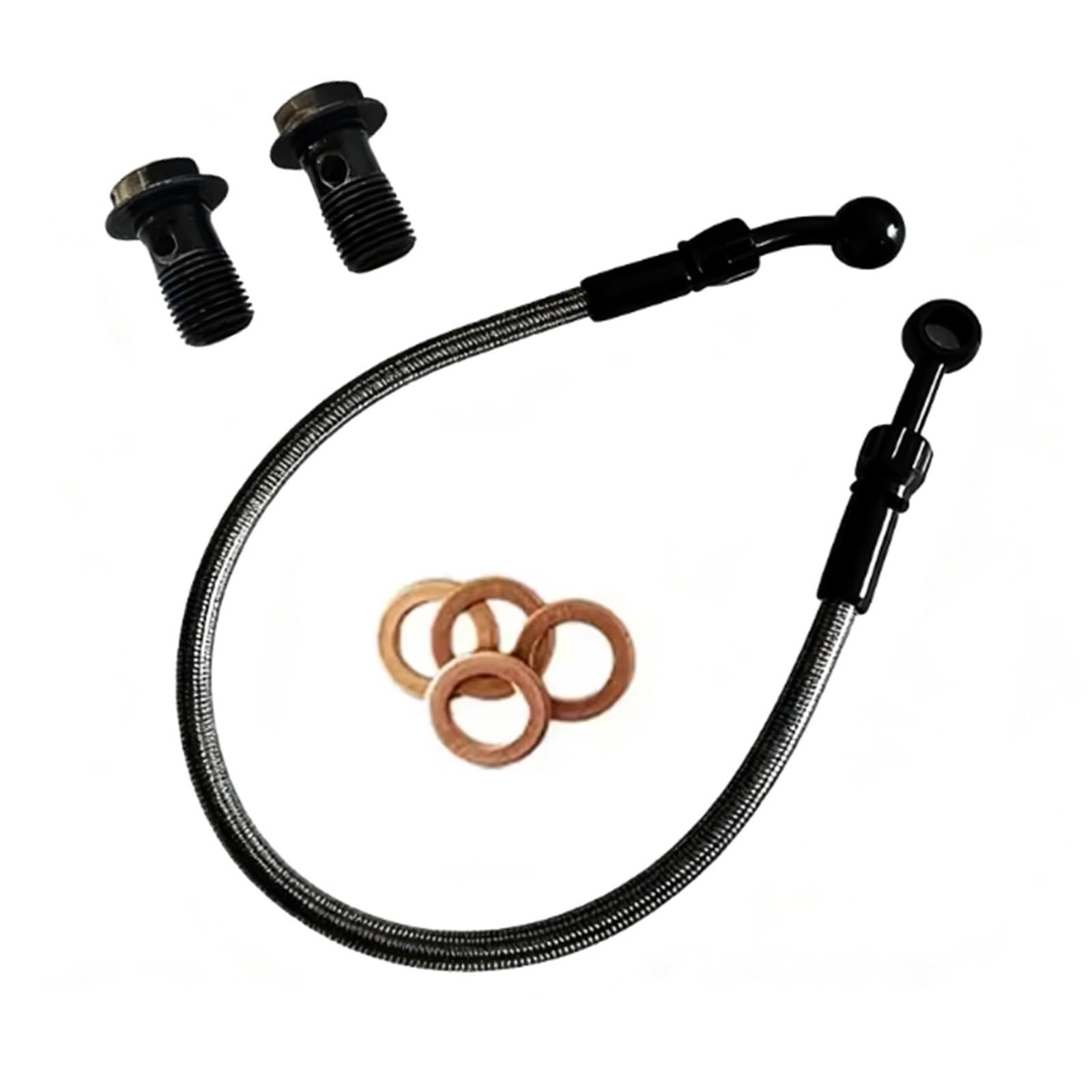 Hydraulic Brake Hose Motorcycle Motocross Dirt Pit Bike 0°-28° Braided Brake Hose Hydraulic Clutch Tube Master Cylinder Oil Pipe AN3 M10 Accessories(1000mm)
