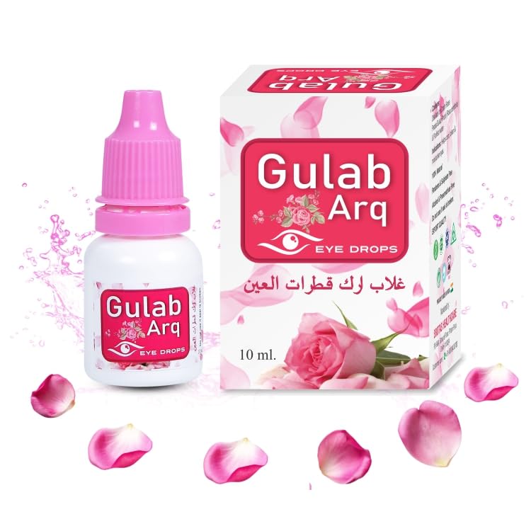 Gulab Ark Eye Drops | 100% Natural | Cools and Moisturizes Eyes | 10 ml (Pack of 2)