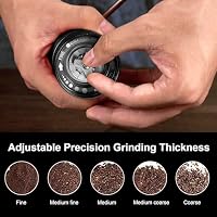 NewlukPro M6 Kaffeemühle Handbuch, Kapazität 25g, Hand Kaffeemühle Sharp Hexagonal Mahlkern, tragbare manuelle Kaffeebohnen Mühle für Gießen über Espresso – Ansicht 6