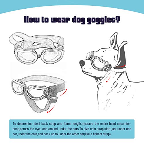 NAMSAN Occhiali per Cani Occhiali da Sole per Cani...