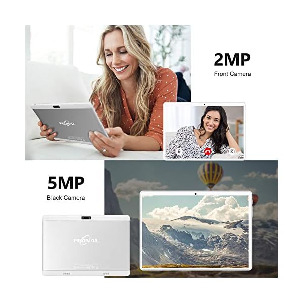 Tablet-101-Inch-Android-90-Pie-Tablet-PC-with-32GB-ROM128GB-Expand-Dual-Sim-Card-2MP-5MP-Camera-WiFi-Bluetooth-GPS-Quad-Core-IPS-HD-Display-Google-Certified-Tablet2020-Newest-Silver Tablet 10.1 Inch, Android 9.0 Pie Tablet PC with 32GB ROM/128GB Expand, Dual Sim Card 2MP+ 5MP Camera, WiFi, Bluetooth, GPS, Quad Core, IPS HD Display, Google Certified Tablet【2020 Newest Silver】
