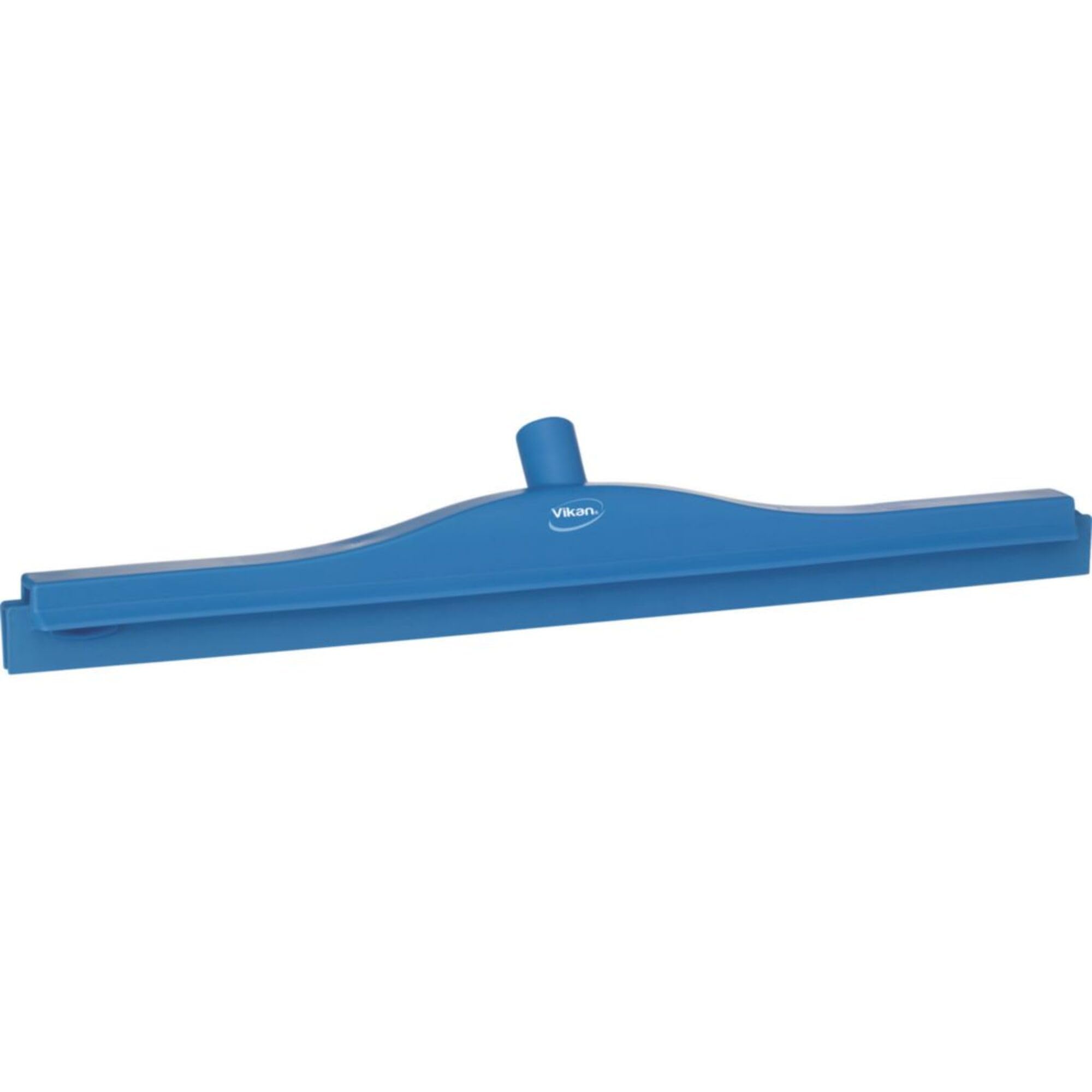 Vikan 77143 Rubber Polypropylene Frame Double Blade Squeegee, 24", Blue