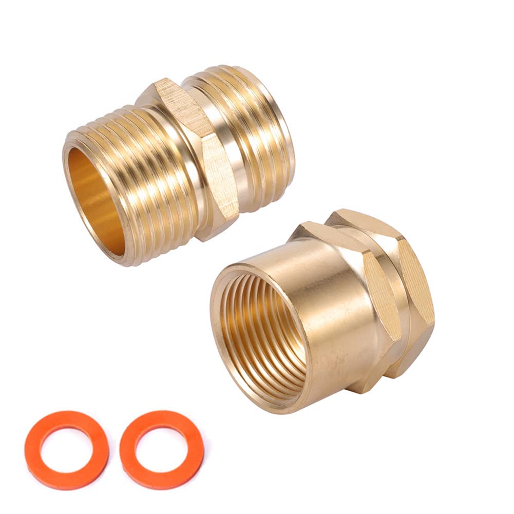 Buy Kbrotech Brass Garden Hose Adapter, 3/4”GHT x 3/4”NPT Connector,GHT