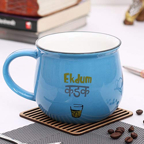 Image of JCPL Ceramic Graphic /Quote Coffee /Tea Mug Set for Office Table /Gift (Set of 2 Milk Mugs)