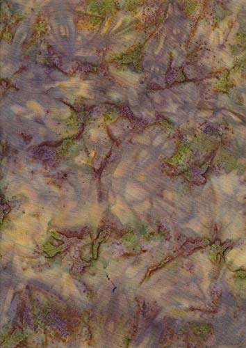 1/2m Metre | SSB -23 Brown 100% Cotton Handmade Java Batik Fabric Marble Effect Smoke Batik Patchwork Quilting Dressmaking 112cm / 44"