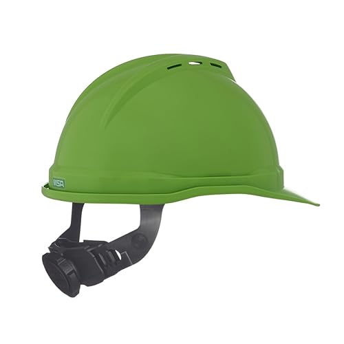 Miniatura 9 de MSA 10034018 V-Gard 500 Gorra de seguridad estilo tapa con suspensión de trinquete Fas-Trac III  Carcasa de polietileno protección superior contra