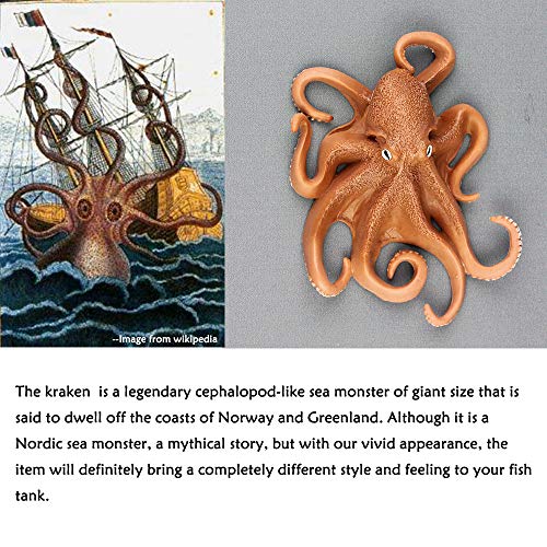 Image of Oncpcare Dutch Kraken Aquarium Decor, The Mysterious Legend Octopus Figure Aquarium Ornament Fish Tank Landscape Artificial Sea Life Replica Decoration Accessories