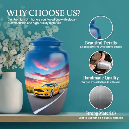 Image of Car Urn Small Keepsake Urn 1 Large & 2 Small | Funeral Urns, Urns for Ashes Adult Male & Female