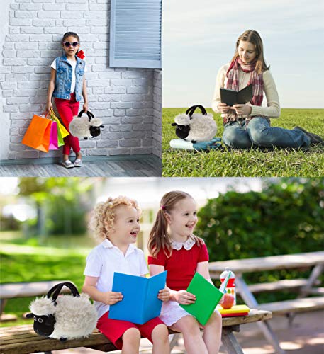 DolliBu Black Nose Sheep Stuffed Animal Kids Handbag, Super Soft Plush Stuffed Animal Purse for Children\'s Accessories, Toddler\'s First Hand Bag Toy Purse, Pretend Play Lamb Wallet Dress Up Toy Purses - Thumbnail 3