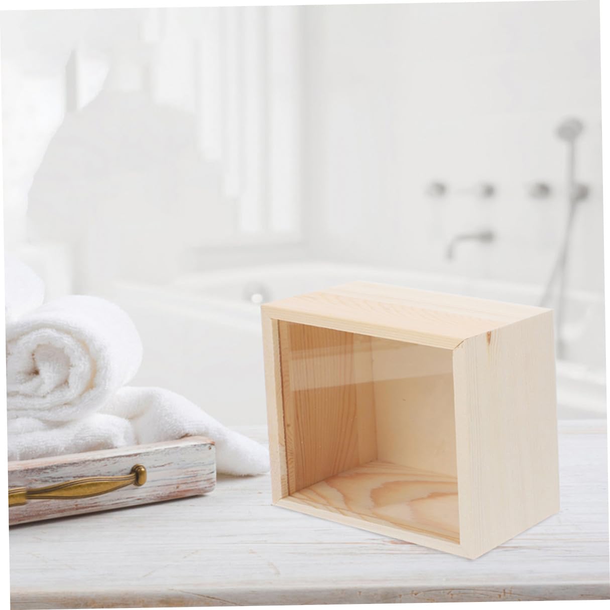 Schmuckkästchen Aufbewahrungsbox mit Schiebedeckel 2 Stück aus Acryl und Holz im Vintage Stil für Ketten und Anhänger für Hochzeiten