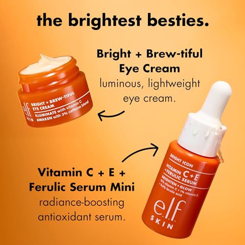 e.l.f. SKIN Brightest Besties Duo, Travel-Sized Skincare Set, Brightening Face Serum & Vitamin C Eye Cream, Boosts Radiance, Depuffs & Evens Skin Tone, Vegan & Cruelty-Free - image 2