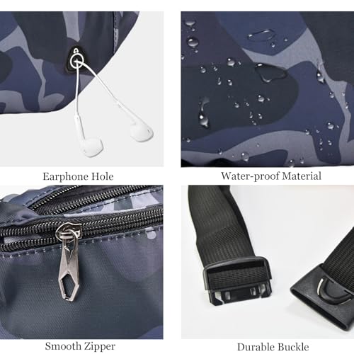 Image of Fanny Pack for Women Men,Crossbody Fanny Pack Water Resistant Sports Waist Bag Pack, Belt Bag for Travel Hiking Running