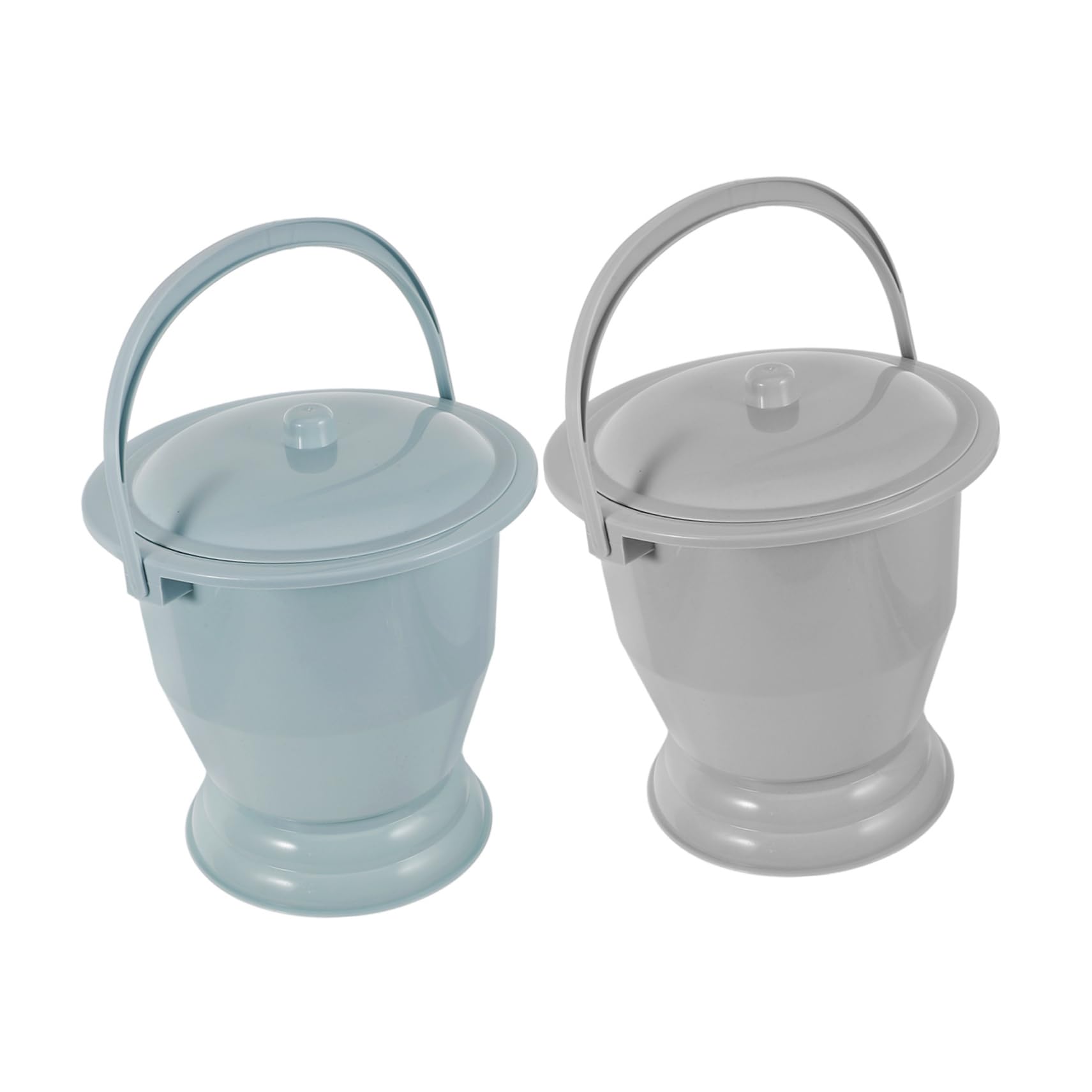 COLLBATH Unisex Night Urine Jug Plastic Spittoon Urinal Cover for Household/Nursing Home Grey Blue