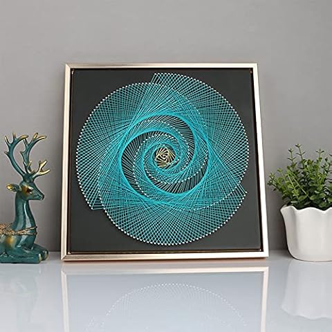 enweQVQ DIY Nail String Art Kit, Diy String Art Kit for Adults Kids, Creativity Reduced Pressure Material Package, Crafting Kits for Adults for Children, Adults,Gold Cover
