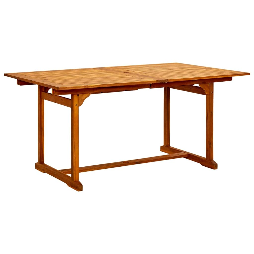 Set Jardin 7 Piezas Mesa Extensible 160-240 cm Acacia | Sillas Plegables 5 Posiciones, Madera Maciza, Aceitada, Max 110 kg por Asiento