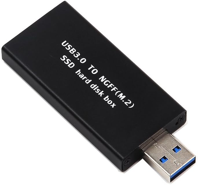 MEITK USB 3.0 to 2230/2242 M.2 NGFF SSD Portable External Enclosure,Storage Case Built-in ASM1153E Controller with USB Connector