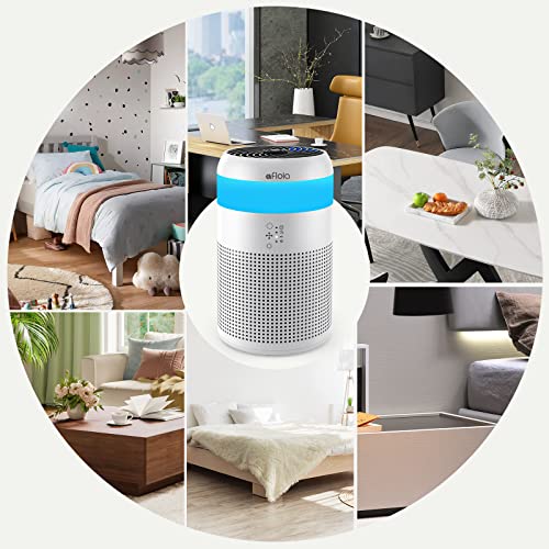 Afloia Hepa Air Purifiers For Bedroom With 7 Colors Light, Mini Air Purifier With Fragrance Sponge For Home Office Living Room, Small Desktop Air Purifier For Pet Dander Mold Pollen Odor Smoke Dust #TOP6