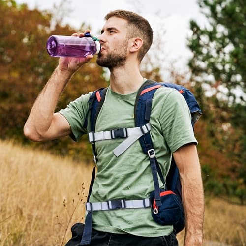 Image of FuninCrea 2 Pair Backpack Chest Strap, 2.5cm Adjustable Sternum Straps for Backpacks Chest Harness Strap Quick Release Backpack Straps Backpack Clips Anti-Slip for Pack Luggage (Grey)