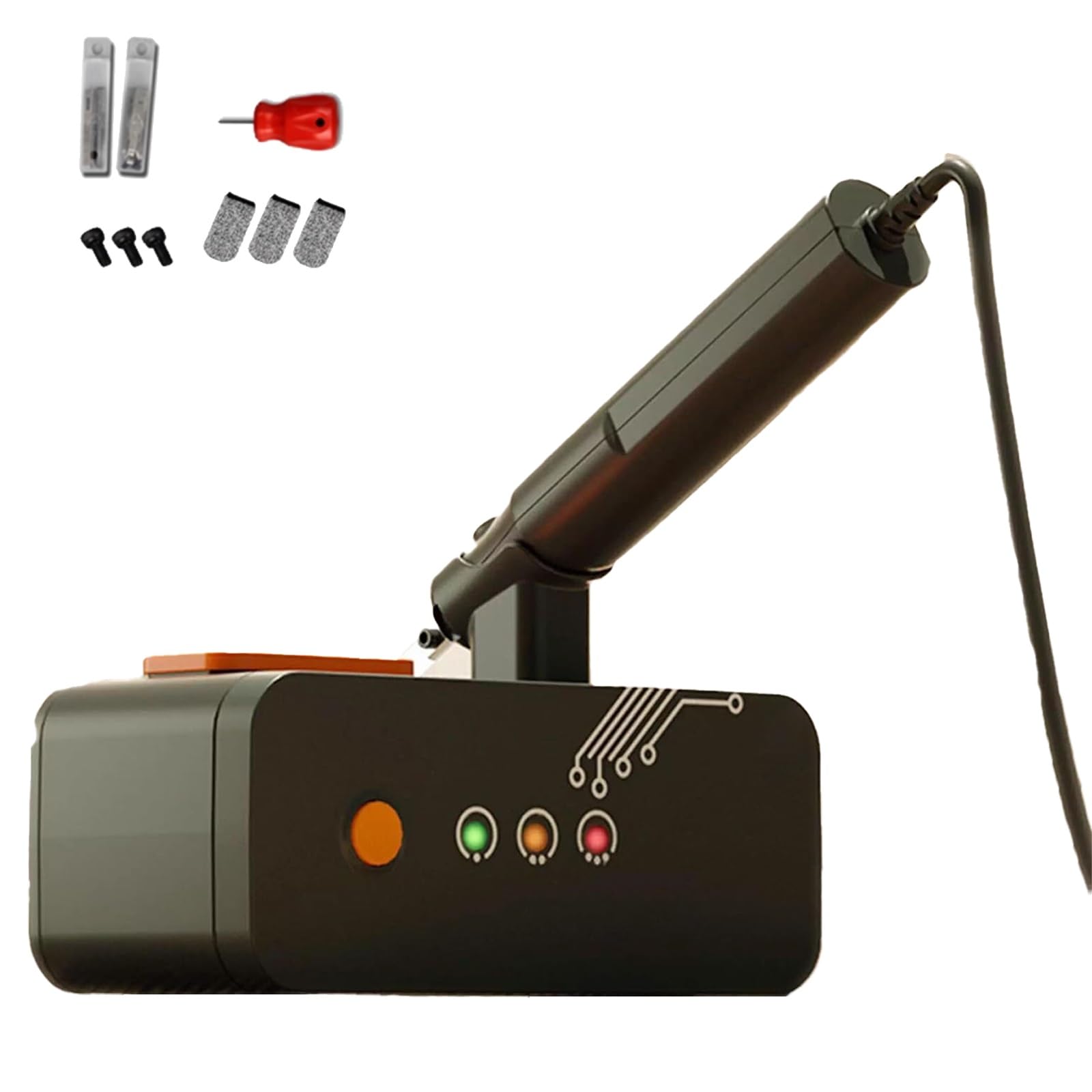 30W Ultrasonic Cutter Knife, Portable Ultrasonic Cutting Knife with 25 Replacement Blades, 31kHz Vibration, 3 Mode Adjustable, 5-35°C, for Cutting Acrylic, PVC, Plastic, Leather
