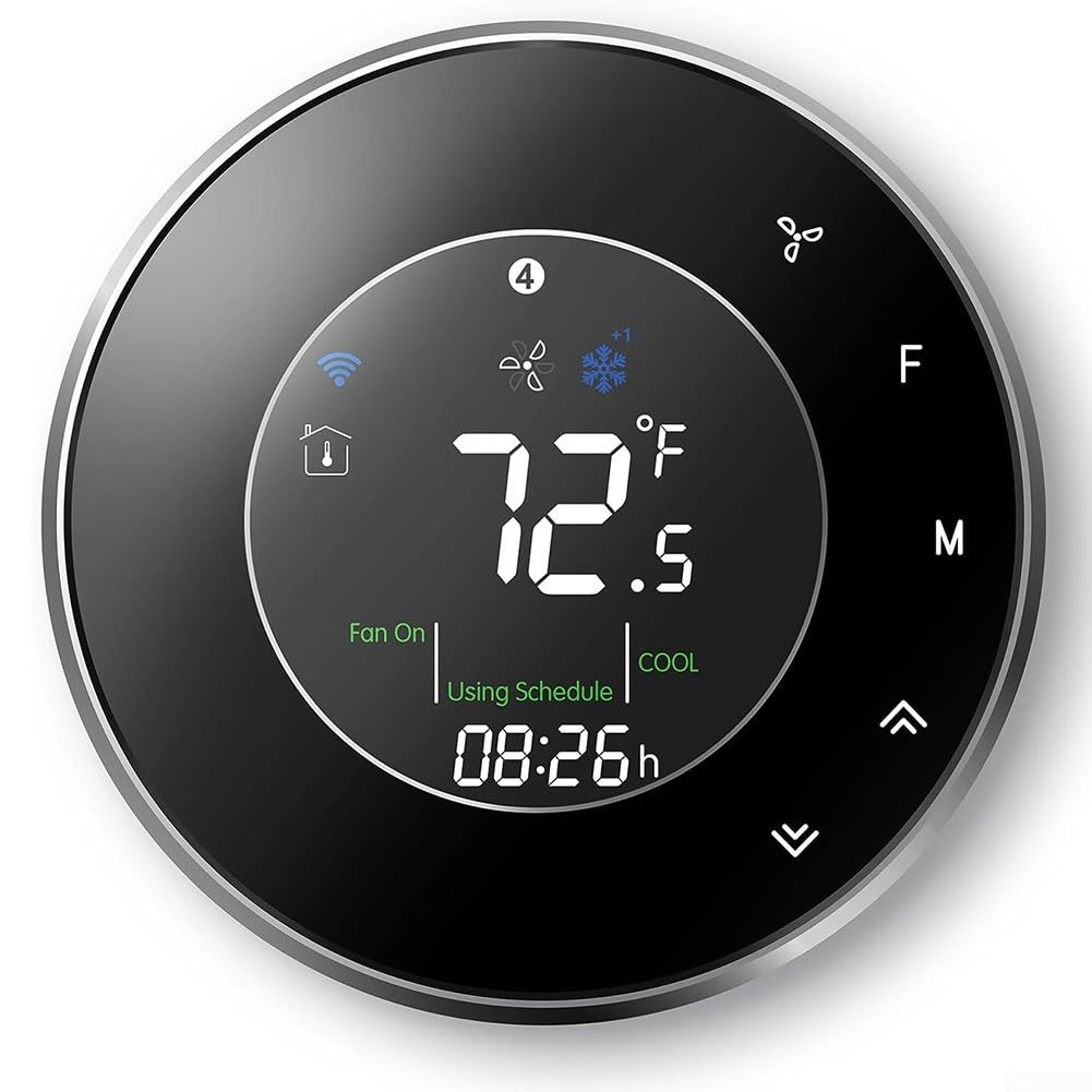 Thermostat intelligent WiFi programmable pour la maison numérique à économie d'énergie C-Wire DIY