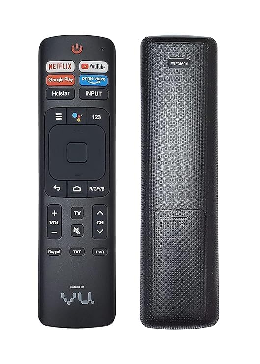 Image of Remote Control Compatible for VU LED Smart TV 4k Without Voice Command with Netflix & P-Video hot Keys [Please Match The Image with Your Old Remote]