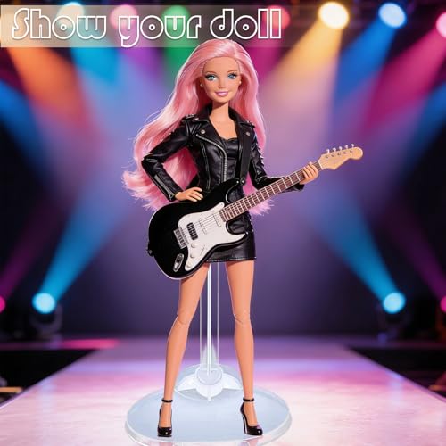 Image of 15 PCS Doll Stands Display Holder, Transparent Action Figure Stand, Adjustable Doll Stands, Dolls Parts, Suitable for Dolls 11 to 13 In High(transparent)