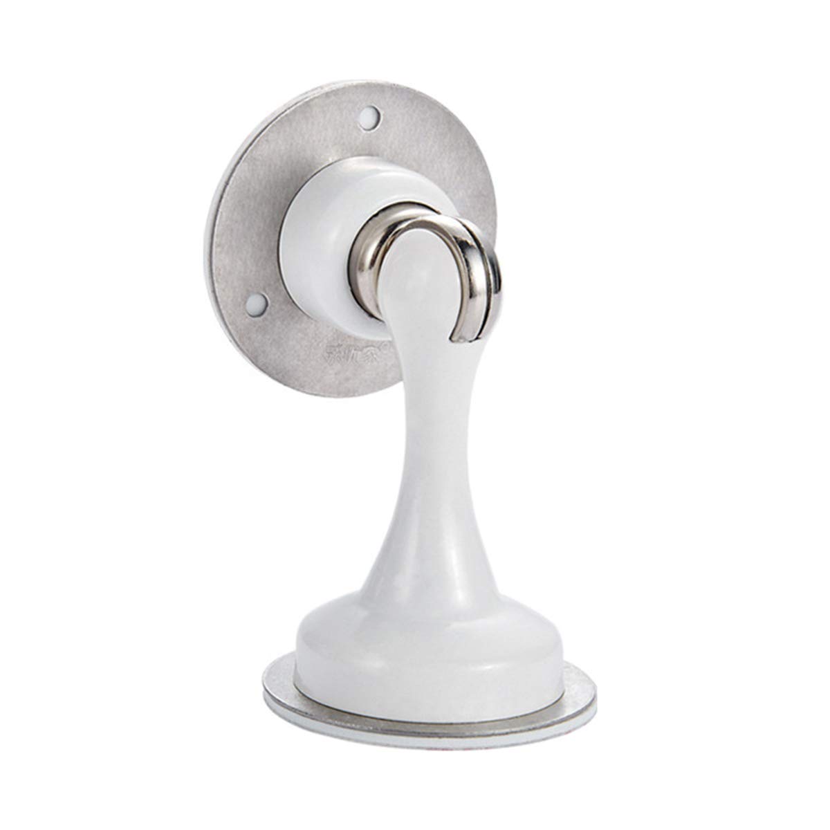 queenland Strong Magnetic Door Stop Stainless Steel Door Stopper,No Need to Drill - Door Holder Doorstop Door Catch for Home Bedroom Bathroom Office,3M Double-Sided Adhesive Tape (White)