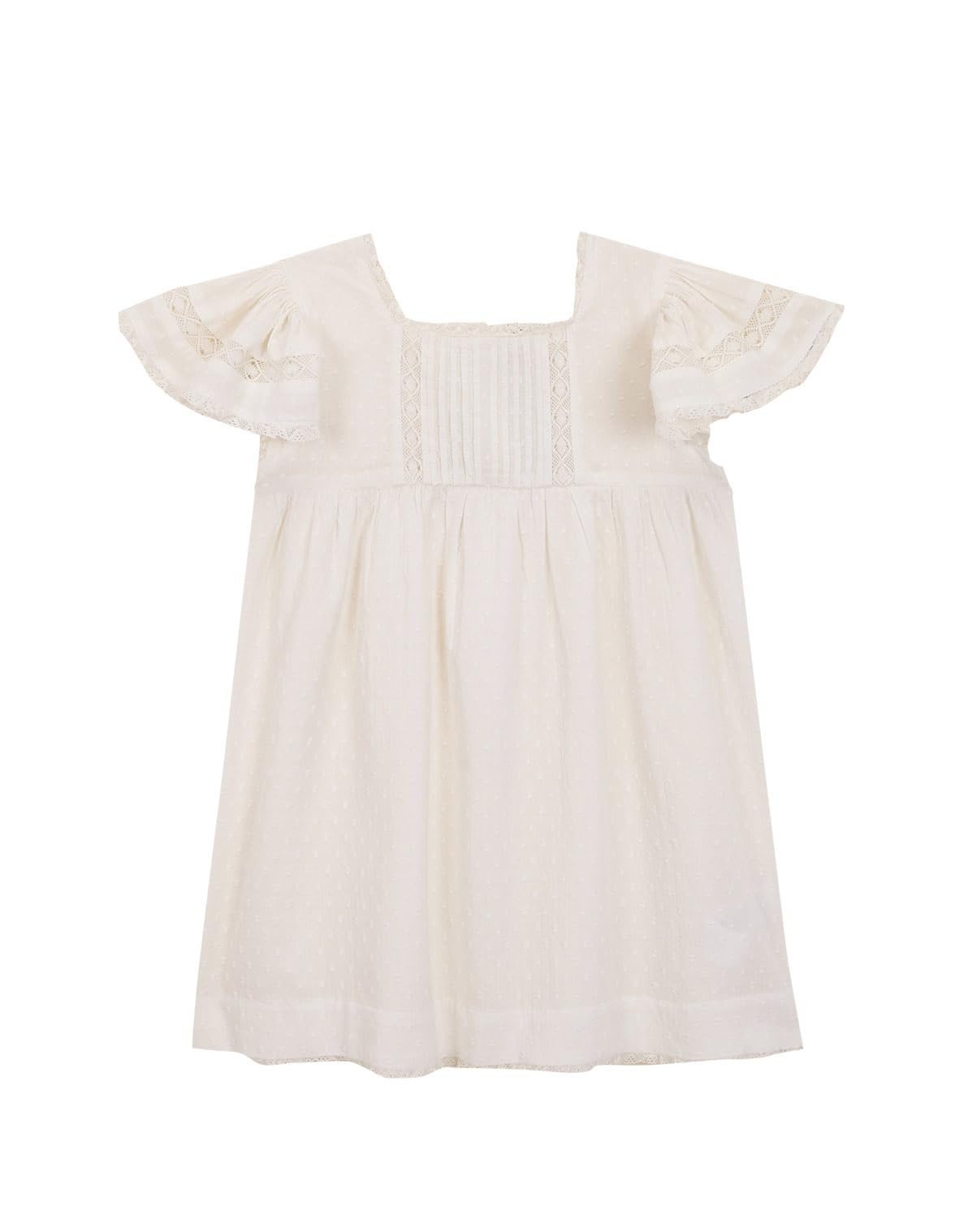 Gocco Vestido con Jaretas Y Tiras Bordadas Niñas