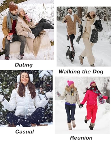 Flygo Women's Winter Warm Fleece Joggers Pants Sherpa Lined Athletic Active Sweatpants