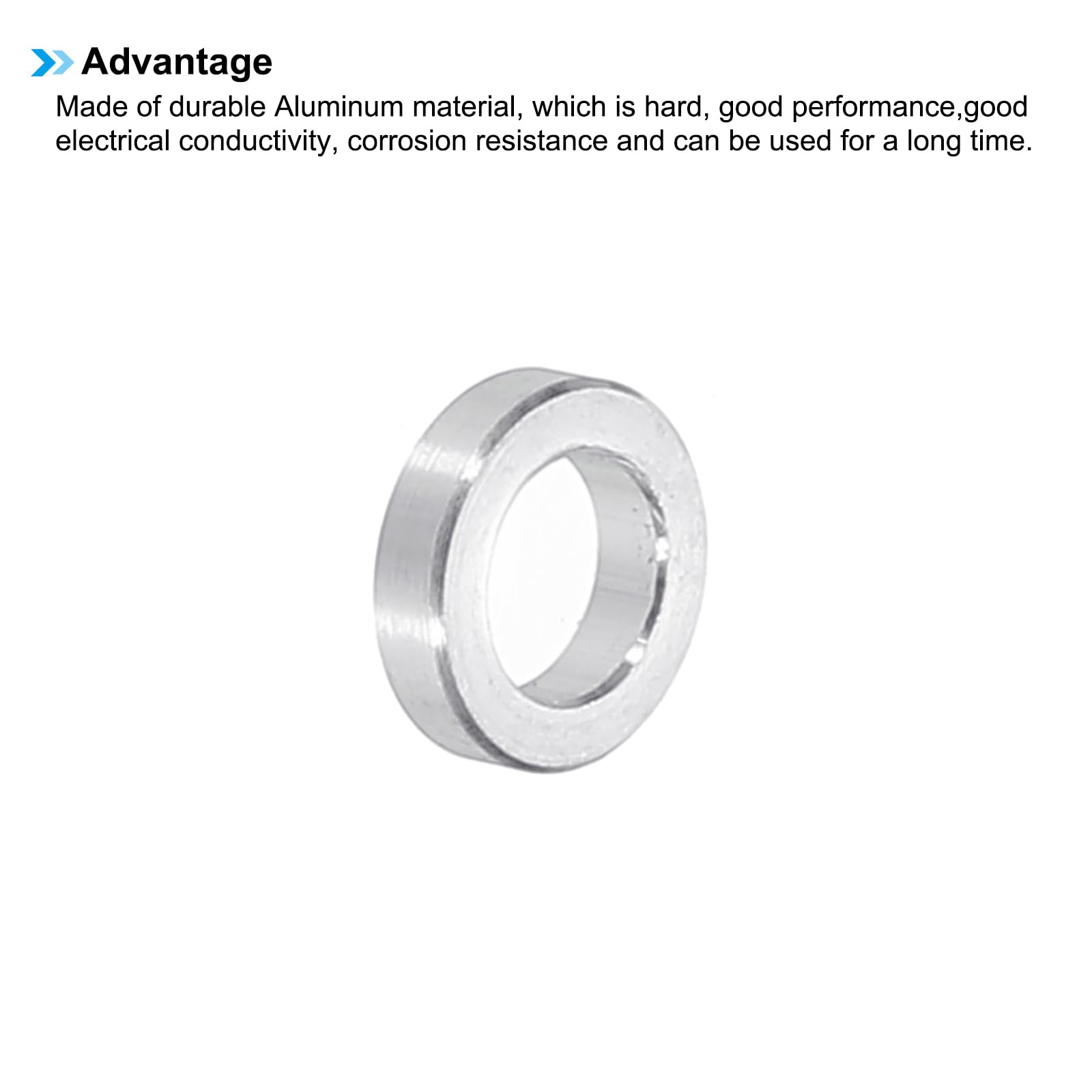 PATIKIL M6 Aluminum Spacers, 12pcs 1/4" x 3/8" Round Metal Spacers for 1/4 or M6 Screw Bolts - Image 4