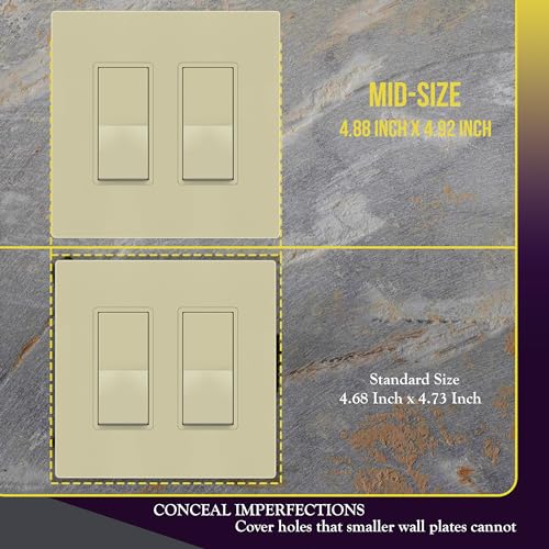 image for ENERLITES Screwless Decorator Wall Plates Child Safe Outlet Covers, Gl