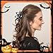 Halloween Hair Claw Clips for Girls - Cute Pumpkin, Bat, Spider Web, Ghost Face Accessories - 6PCS Halloween Gifts
