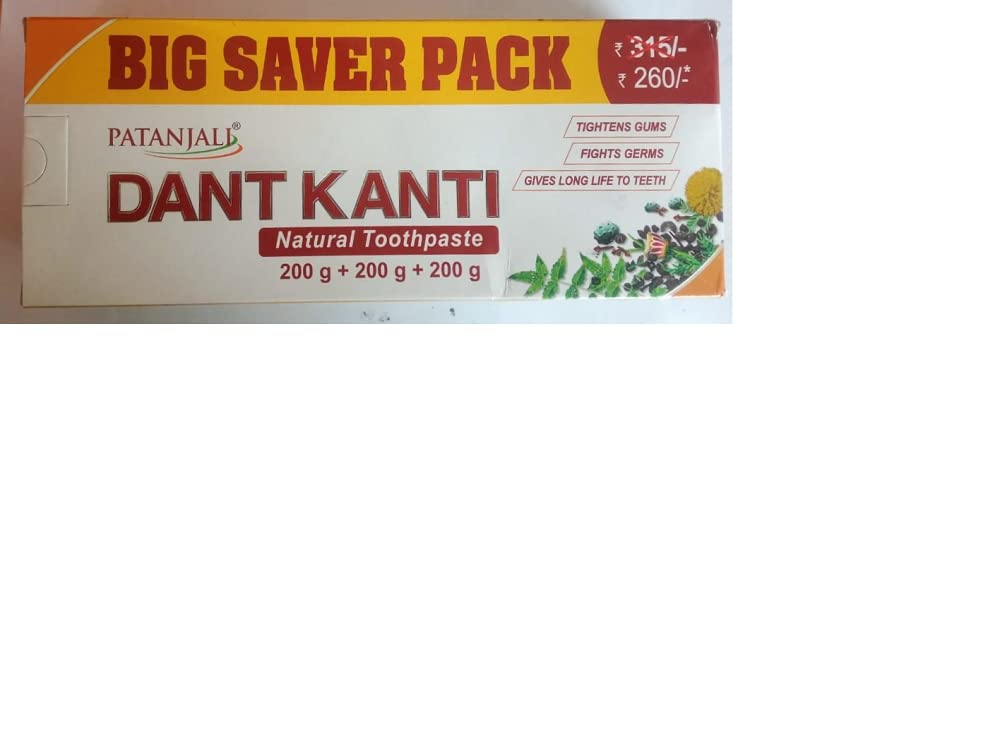 See full amazon price history chart for Patanjali Ayurved Dant Kanti Natural Big Saver Pack 200g+200g+200g, Tightens Gums, Fight germs Patanjali Ayurved Dant Kanti Natural Big Saver Pack 200g+200g+200g, Tightens Gums, Fight germs (B09D3LBRGD) Amazon Price History, Amazon Price Tracker