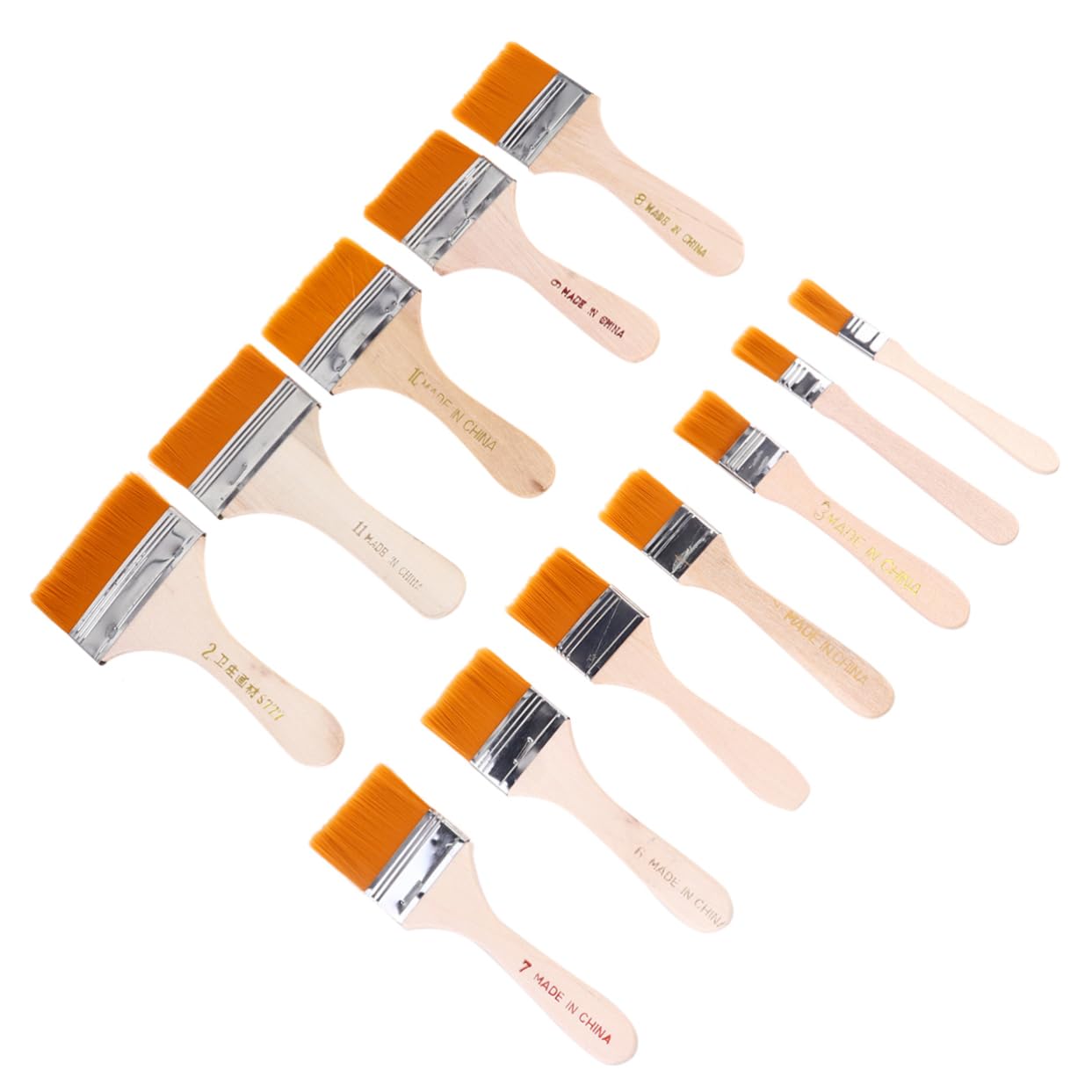 Mikikit 1Set Nylon Brush for Paint Touch Ups BBQ Cleaning Versatile Chip Painting Brushes for Oil and Sauce Application for Painters and Grill Enthusiasts