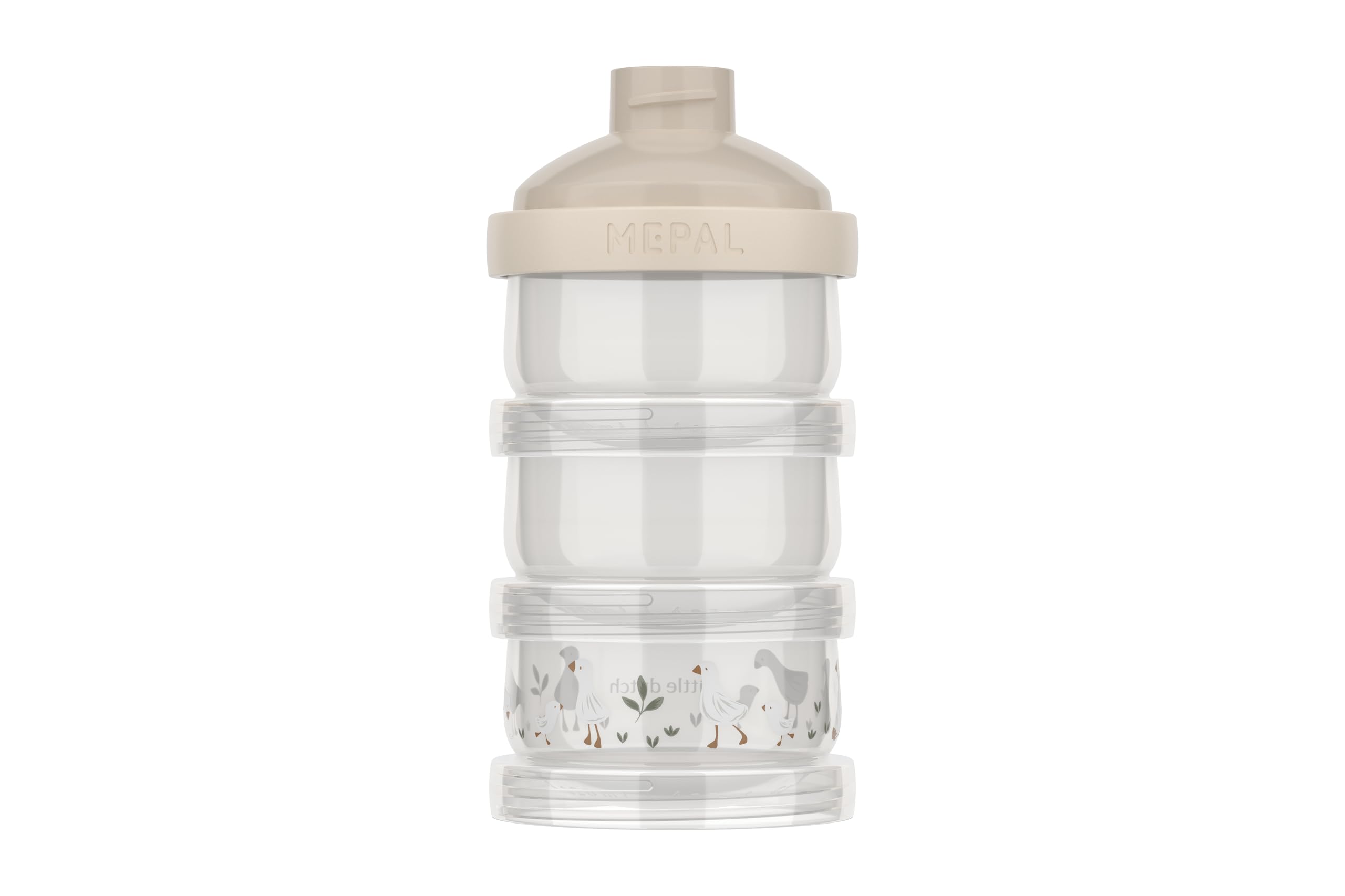 Mepal, Torre para Leche en Polvo Mio Little Dutch, Cierre hermético, Dispensador de leche en polvo y almacenamiento multiusos en uno, Apila tantos como necesites, 360 ml, Little Goose