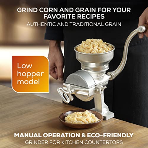 Cast Iron Corona Corn Grinder with Low Hopper for Domestic Use