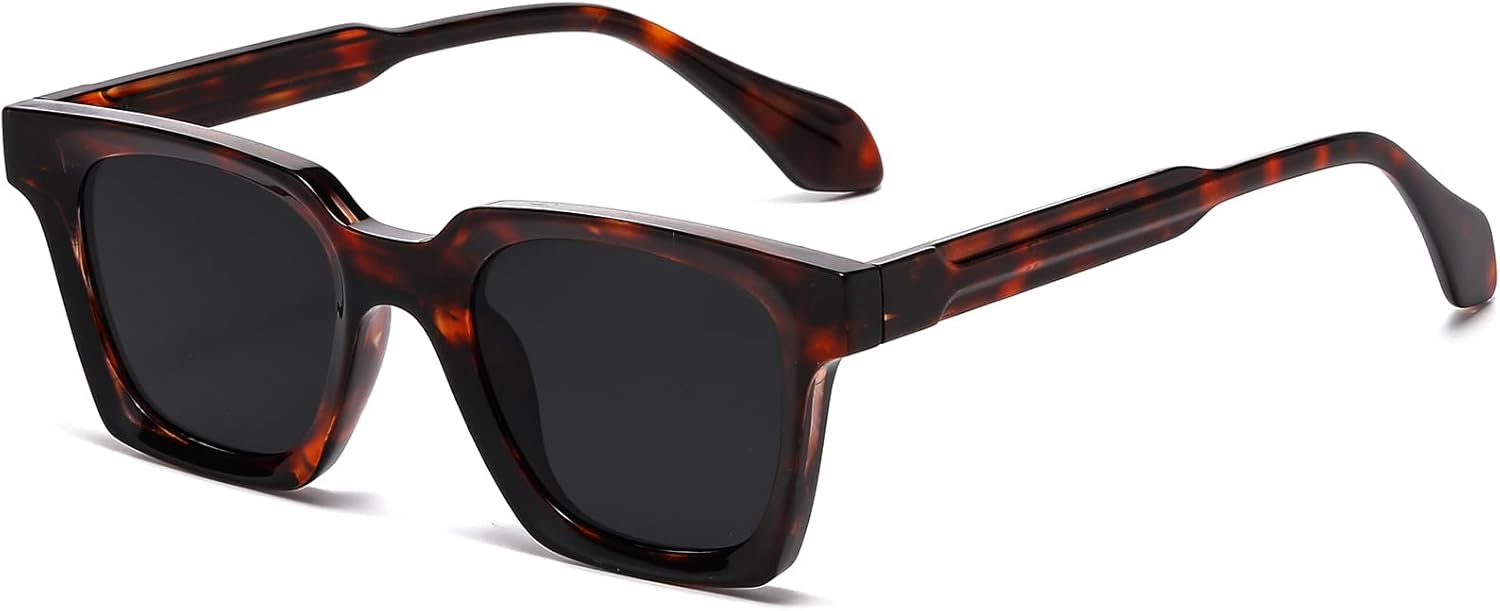 AIEYEZO Square Sunglasses for Men Women Trendy Retro Sun Glasses 90's Vintage Square Designer Shades