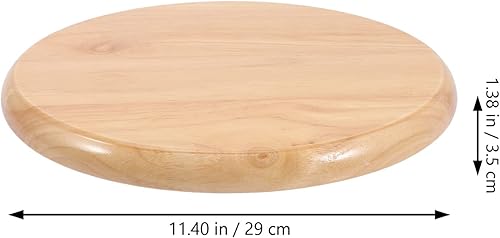 Miniatura 3 de Veemoon Taburete de madera rústica de repuesto para sillas de metal, asiento de silla redonda, taburete de madera, asiento de madera, taburete de