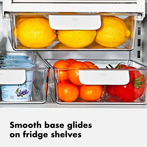 Image of OXO Good Grips Fridge Organization Bin 8 in x 10 in - for Deli Meats, Cheeses, Loose Fruits and More
