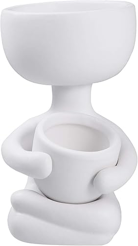 Miniatura 1 de Wakauto - Macetero de cerámica con forma humana (2.4 x 2.4 x 3.9in)