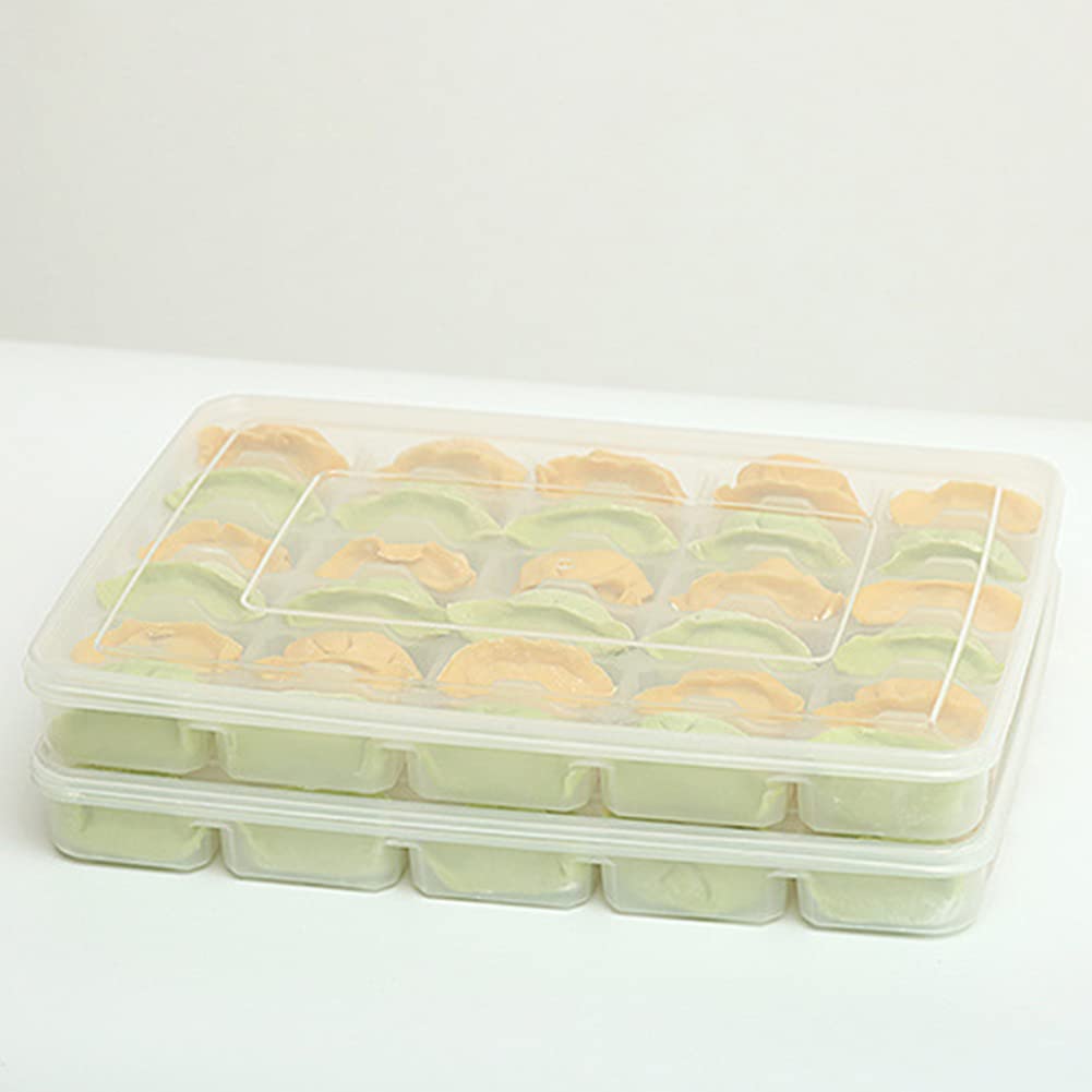 餃子トレー(冷凍可能 Amazon.co.jp: 冷凍餃子トレイ | 30コンパートメントの冷蔵庫食品保存