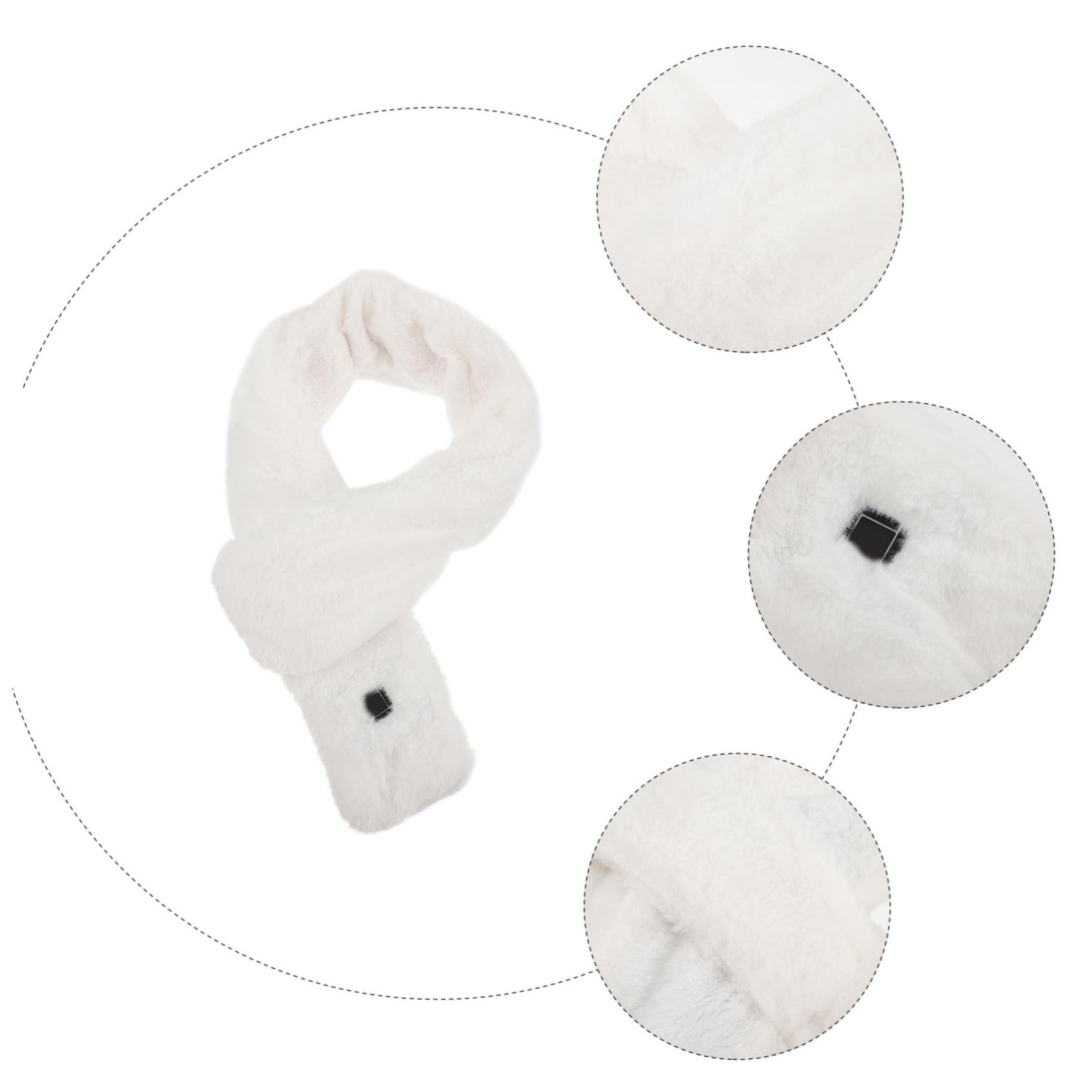 2piezas Bufanda Térmica Eléctrica Para Invierno Pañuelo Calentador Usb Para Actividades Al Aire y Cálido Para Frío