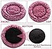 Comlax Beruhigende Donut Hundebetten Großer, Rundes Kissen mit abnehmbarem waschbarem Bezug, Anti-Angst-Kunstfell-Kuscheltier, Flauschiges, bequemes, pelziges Haustierbett (70cm, Rosa)